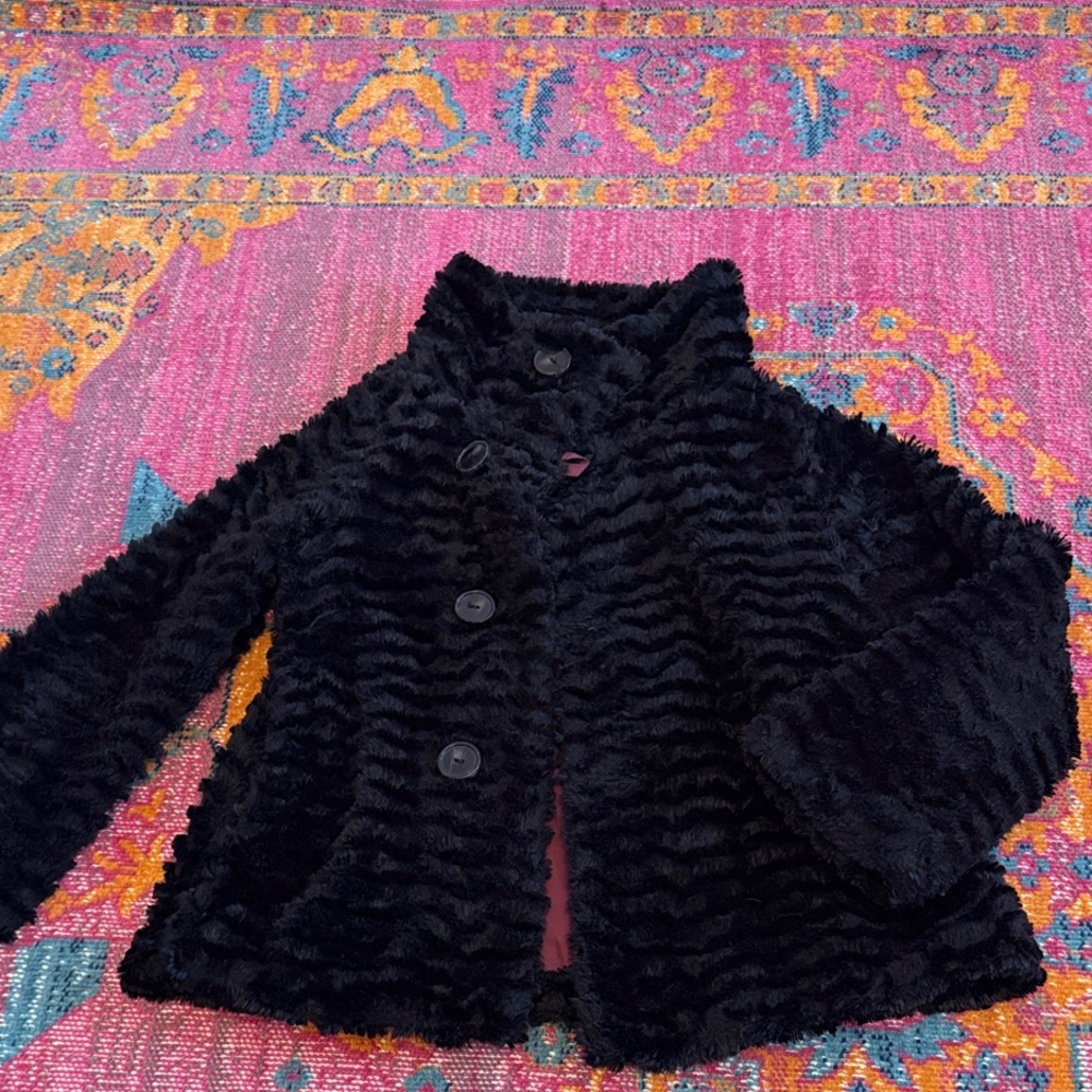Patagonia Kids Black Fuzzy Jacket
